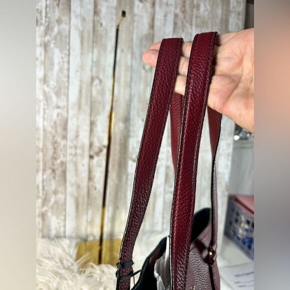 Kate Spade Jackson Street Kristine Ladies Medium Fig Jam Leather Tote Bag NWT - Picture 6 of 9